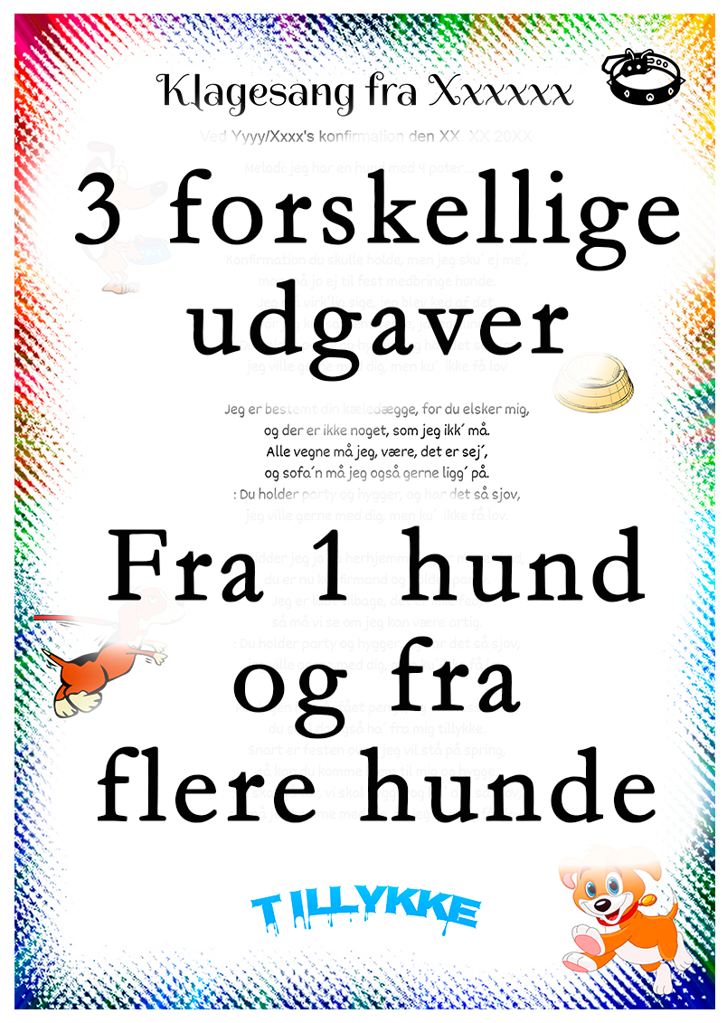 vindue favorit Hvis klagesang-fra-hunden-vuffelivov-konfirmation-oversigt - Festsange med mere