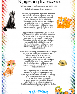 Klagesang fra katten - tekstforslag nr 2 -  Konfirmation