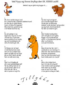 I anledning af en stor skuffelse - hundesang - bryllup med mere - flere hunde