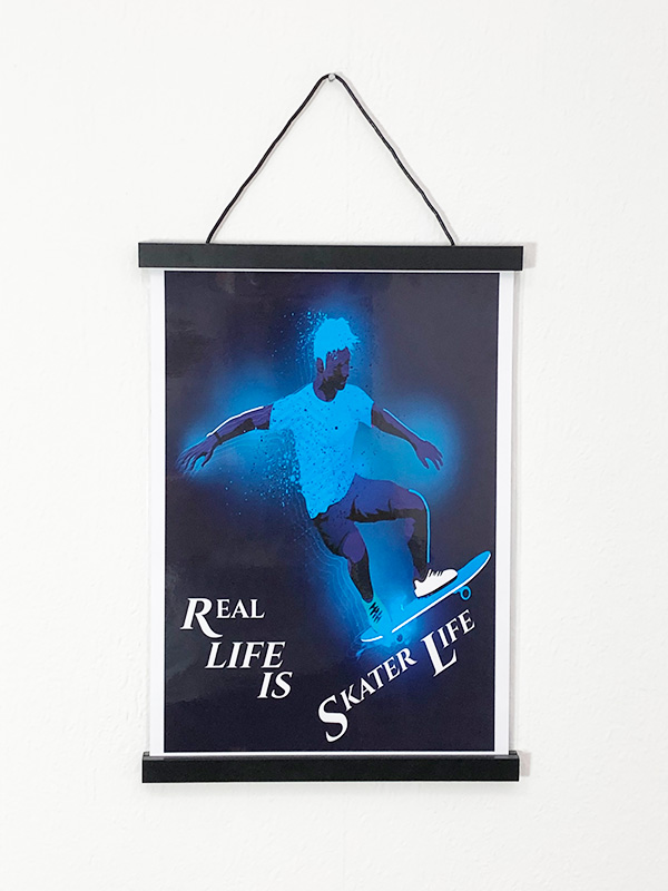 Plakat til konfirmanden Skater life